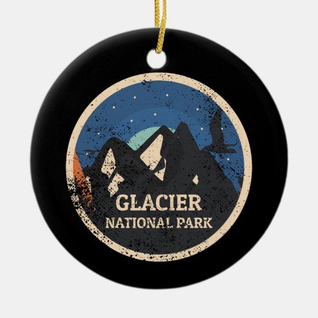 Adorno De Cerámica Parque nacional Glaciar (Frente)