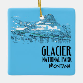 Adorno De Cerámica Parque nacional Glaciar Lago Hidden Montana