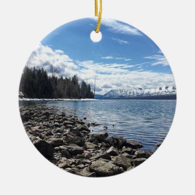 Adorno De Cerámica Parque nacional Glaciar Montana (Frente)