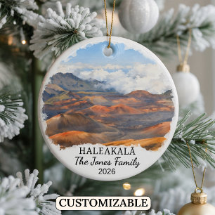 Adorno De Cerámica Parque Nacional Haleakalā Personalizado Hawaii Per