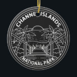 Adorno De Cerámica Parque nacional Islas del Canal California Monolin<br><div class="desc">Diseño monolítico de las Islas del Canal. El parque comprende 5 islas ecológicamente ricas frente a la costa del sur de California.</div>