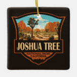 Adorno De Cerámica Parque nacional Joshua Tree Ilustracion Retro<br><div class="desc">Diseño artístico vectorial de Joshua Tree. El parque se llama así por los retorcidos árboles de Joshua,  el parque a lo largo del desierto de Colorado y el desierto de Mojave.</div>