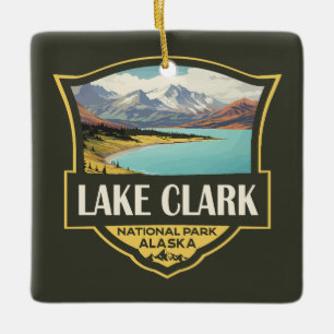 Adorno De Cerámica Parque nacional Lake Clark Ilustracion Viajes