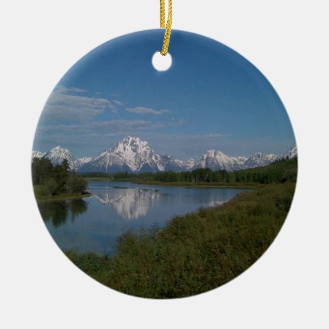 Adorno De Cerámica Parque nacional magnífico de Teton (Frente)