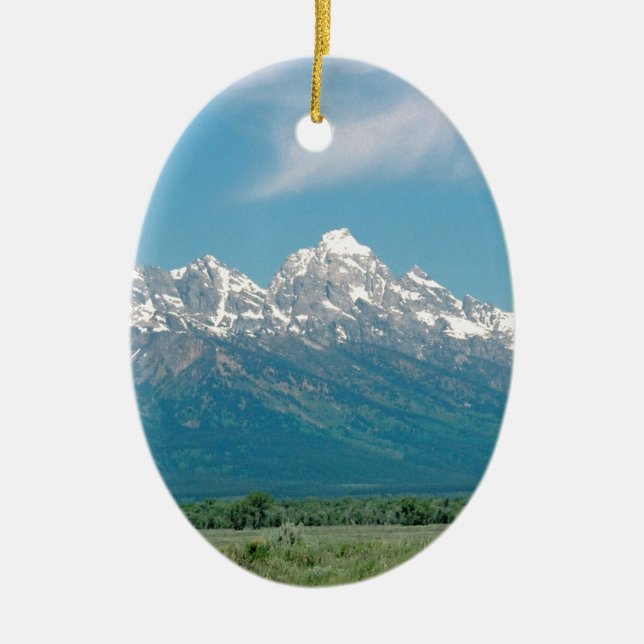 Adorno De Cerámica Parque nacional magnífico de Tetons (Frente)