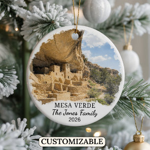 Adorno De Cerámica Parque Nacional Mesa Verde personalizado, Colorado