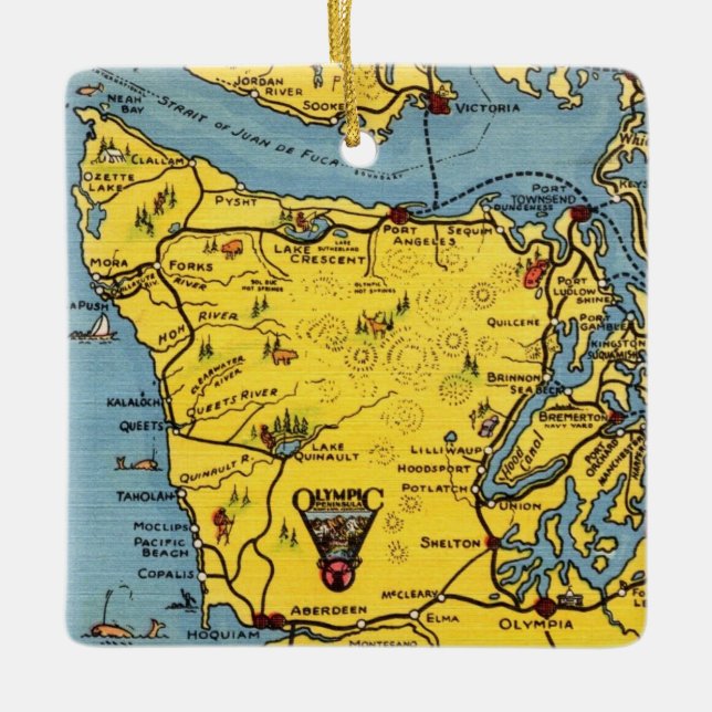 Adorno De Cerámica Parque Nacional Olympic (Anverso)