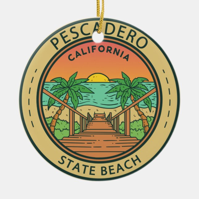 Adorno De Cerámica Parque nacional Redwood (Frente)