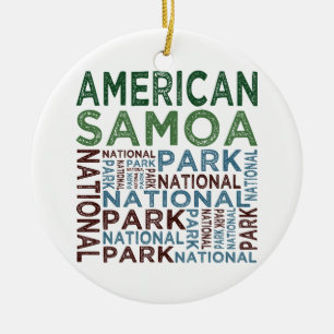 Adorno De Cerámica Parque nacional Samoa Americana