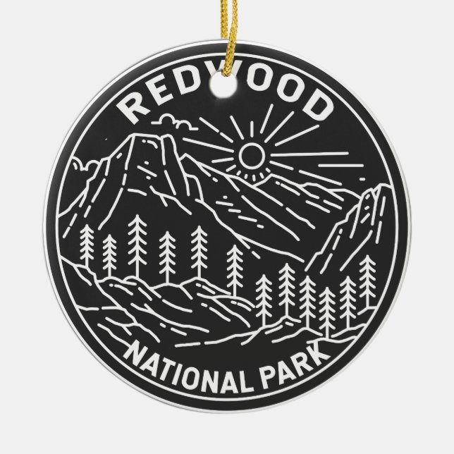 Adorno De Cerámica Parque nacional secuoya Monolina de California (Frente)