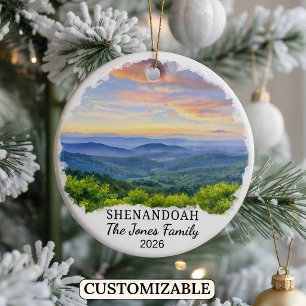 Adorno De Cerámica Parque Nacional Shenandoah personalizado, Virginia