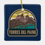 Adorno De Cerámica Parque nacional Torres del Paine<br><div class="desc">Diseño de vectores del Parque Nacional Torres Del Paine. El Parque Nacional Torres del Paine,  en la región de la Patagonia chilena,  es conocido por sus altas montañas y sus brillantes icebergs azules.</div>