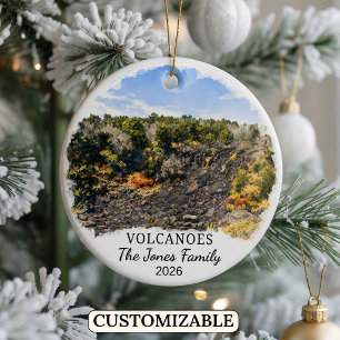 Adorno De Cerámica Parque Nacional Volcanes Personalizados Hawaii