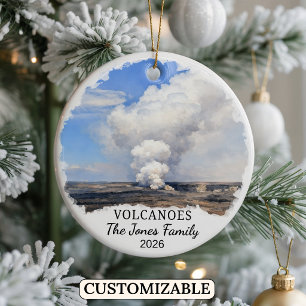 Adorno De Cerámica Parque Nacional Volcanes Personalizados Hawaii