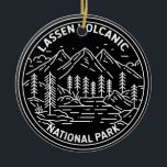 Adorno De Cerámica Parque nacional volcánico de Lassen California Mon<br><div class="desc">Diseño del parque nacional volcánico de Lassen en un estilo minimalista y monolítico</div>