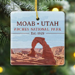 Adorno De Cerámica Parque nacional Watercolor Delicado Arco Moab Utah<br><div class="desc">Acuarela Delicate Arch Moab Diseño de arte vectorial Utah. El parque se encuentra al norte de Moab, en el estado de Utah. Diseño de Arcos de Moab para los que aman el exterior y el sur de Utah. Este es un diseño vintage de Moab Utah y el delicado arco. -...</div>