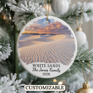 Adorno De Cerámica Parque Nacional White Sands personalizado, Nuevo M