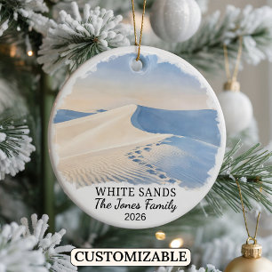 Adorno De Cerámica Parque Nacional White Sands personalizado, Nuevo M