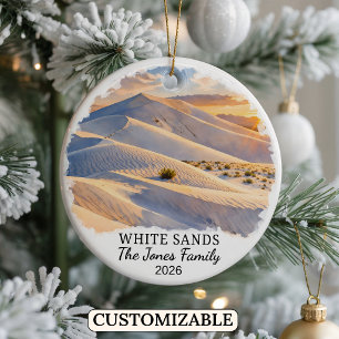 Adorno De Cerámica Parque Nacional White Sands personalizado, Nuevo M