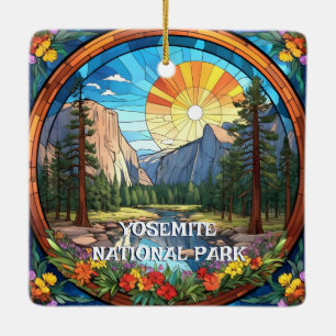 Adorno De Cerámica Parque nacional Yosemite Mosaico de Vidrio Manchad