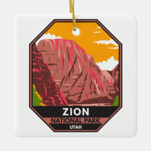 Adorno De Cerámica Parque nacional Zion Vintage Utah