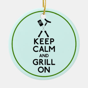 Adorno De Cerámica Parrilla encendido