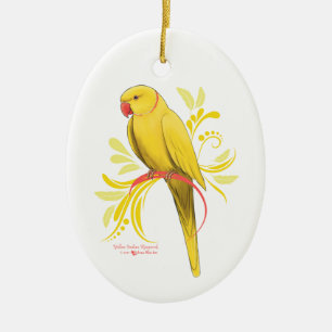 Adorno De Cerámica Parroquia de Ringneck Indio