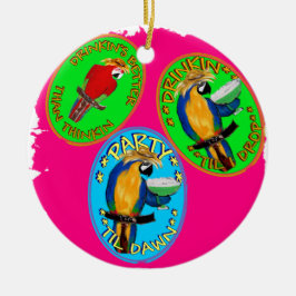 ADORNO DE CERÁMICA PARROS