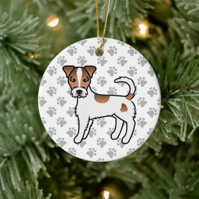 Adorno De Cerámica Parson Russell Terrier (Árbol)