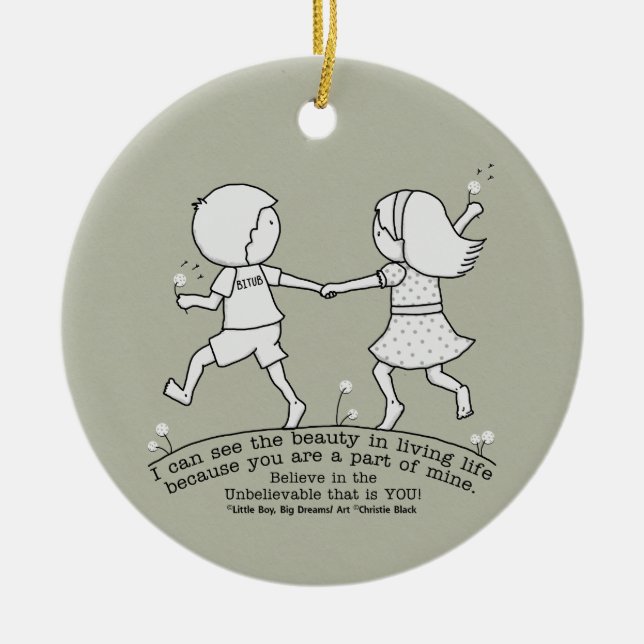 Adorno De Cerámica Parte de mi vida (Frente)