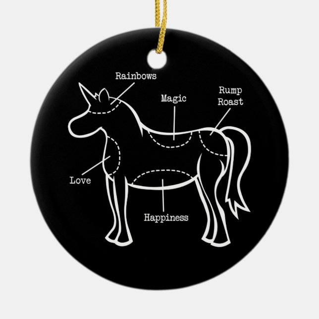 Adorno De Cerámica Partes de unicornio (Frente)