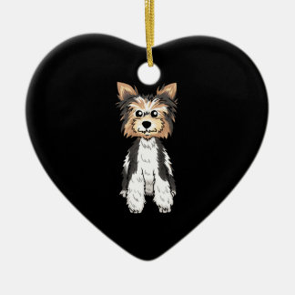 Adorno De Cerámica Parti Yorkie Cute Art