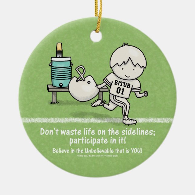 Adorno De Cerámica Participar en la vida (Frente)