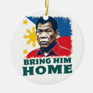 Adorno De Cerámica Partidario de Bring Him Home Digong Duterte