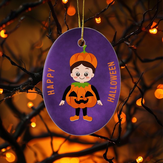 Adorno De Cerámica Partido Halloween para la Calabaza Infantil (Subido por el creador)