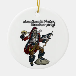 Adorno De Cerámica Partido Pirata