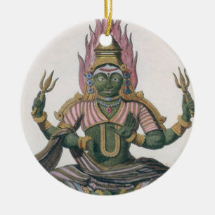 Adorno De Cerámica Parvati, del "viaje Indes aux. y de un lomo del