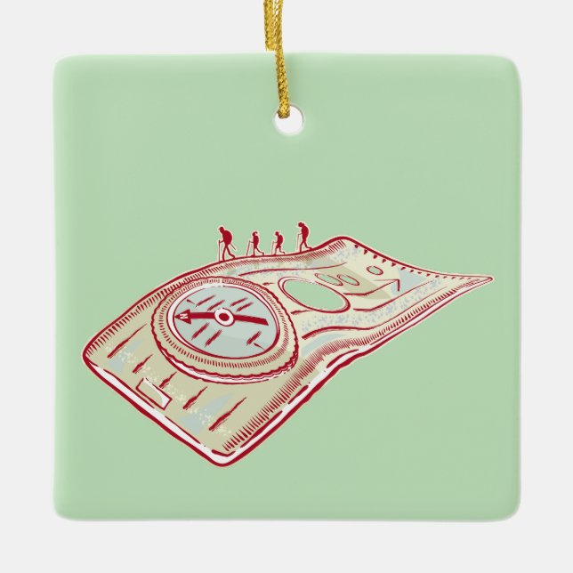 Adorno De Cerámica Pasaje de Senderismo (Anverso)