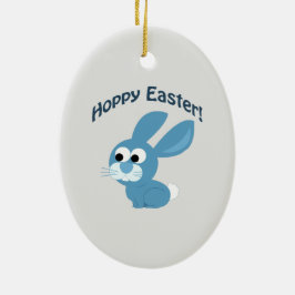 Adorno De Cerámica ¡Pascua Adorable! Conejo azul