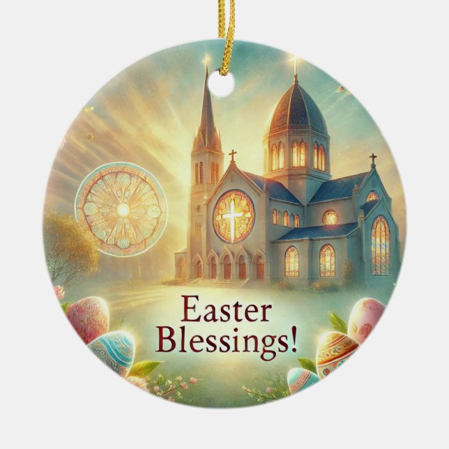 Adorno De Cerámica "Pascua amapola: Un día de amor y risa" (Frente)