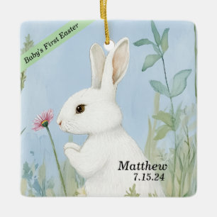 Adorno De Cerámica Pascua de conejo de pastel