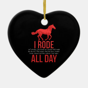 Adorno De Cerámica Paseo a Caballo - Regalo de Paseo a Caballo