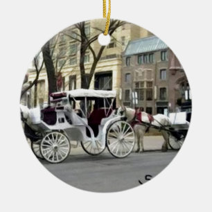 Adorno De Cerámica Paseo en Carruaje por Chicago