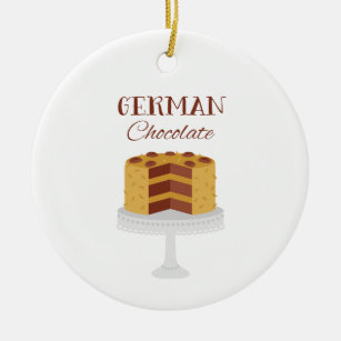 Adorno De Cerámica Pastel de chocolate alemán