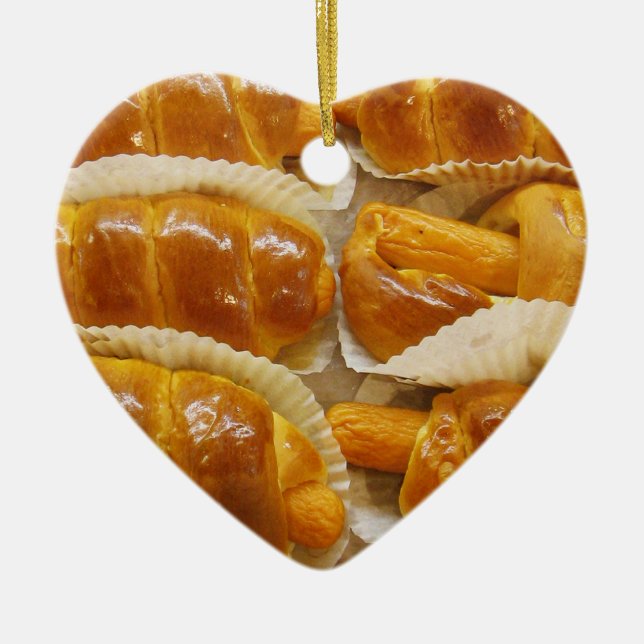 Adorno De Cerámica Pastel de Perro caliente... Comida de postre asiát (Frente)