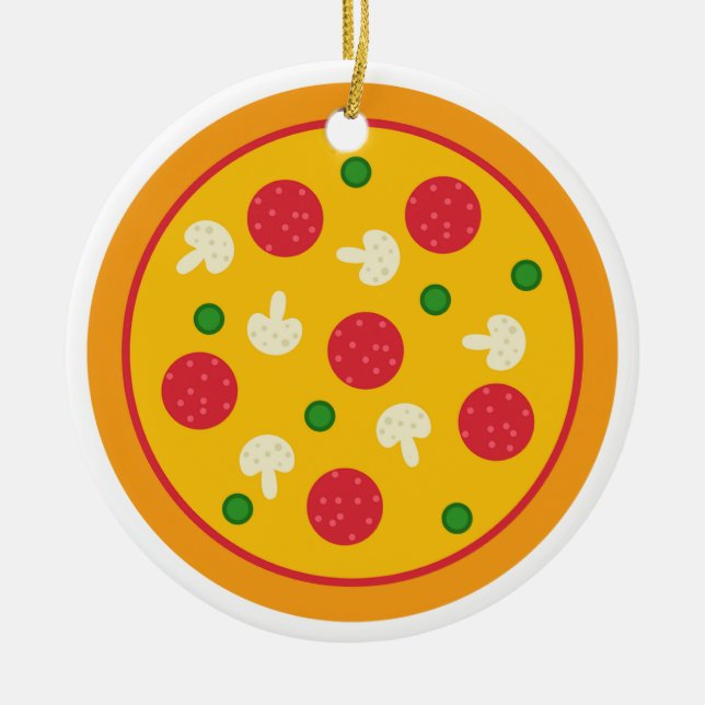 Adorno De Cerámica Pastel de Pizza (Frente)
