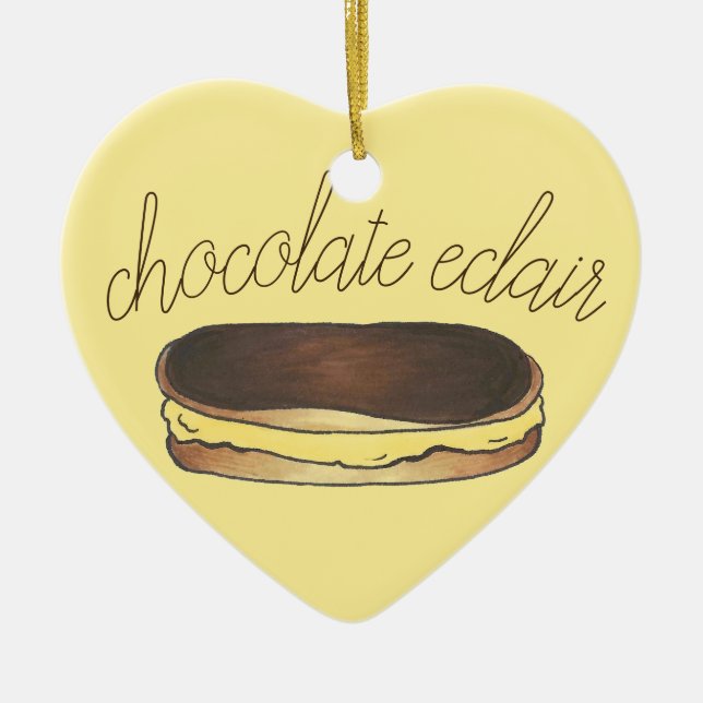 Adorno De Cerámica Pastel de postre de pastelería francesa de chocola (Frente)