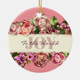 Adorno De Cerámica Pastel Elegant Vintage Rubor Rosa Personalizado