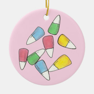 Adorno De Cerámica Pastel Primavera Cesta de Pascua Candy Cañones