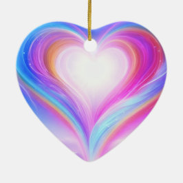 Adorno De Cerámica Pastel Purple + Blue on a Beautiful Valentine Tree